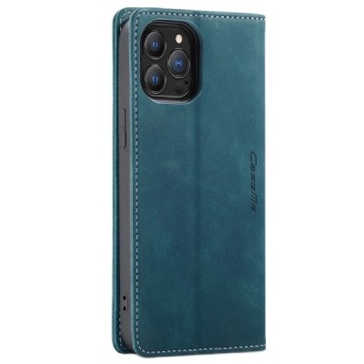 Apple iPhone 13 Pro Max CaseMe Retro solīds atvēramais ādas zaļš maciņš - maks | Vacins.lv