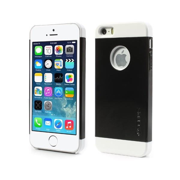 „Verus“ dėklas - juodas/baltas (iPhone 5 / 5S / SE 2016)