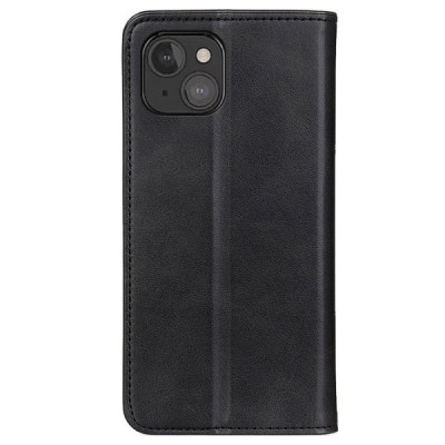 Apple iPhone 13 Mini „Split“ juodas odinis atverčiamas dėklas - knygutė | Priedai.lt