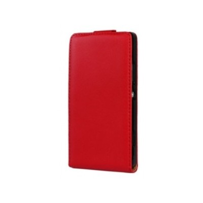 Atverčiamas Sony Xperia Z raudonas odinis dėklas / Priedai.lt