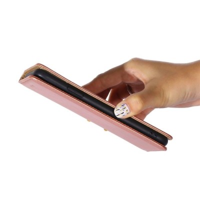 Xiaomi Poco F3 (Mi 11i) Solīds zelta ādas atvērams maciņš | Vacins.lv