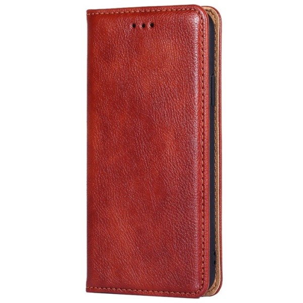 Solīds atvērams maciņš - brūns (Poco F3 / Mi 11i)