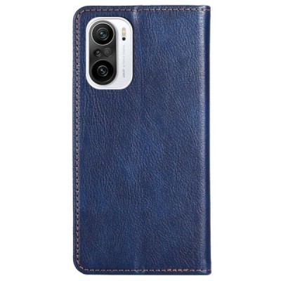 Xiaomi Poco F3 (Mi 11i) Solīds zils ādas atvērams maciņš | Vacins.lv