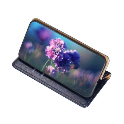 Xiaomi Poco F3 (Mi 11i) Solīds zils ādas atvērams maciņš | Vacins.lv