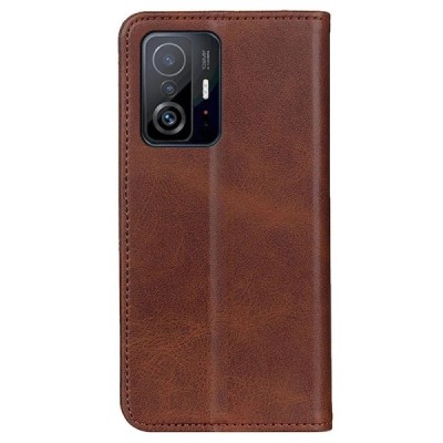 Xiaomi 11T (11T Pro) „Split“ sērijas tumši brūns atvērams maciņš, maks | Vacins.lv