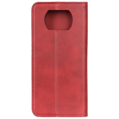 Xiaomi Poco X3 (X3 Pro) „Split“ raudonas odinis atverčiamas dėklas - knygutė | Priedai.lt