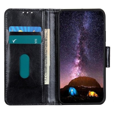 Xiaomi Poco X3 (X3 Pro) atverčiamas juodas odinis dėklas, knygutė - piniginė | Priedai.lt