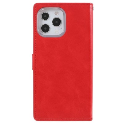 Mercury Blue Moon Apple iPhone 13 Pro Max atvērams sarkans ādas maciņš - maks | Vacins.lv