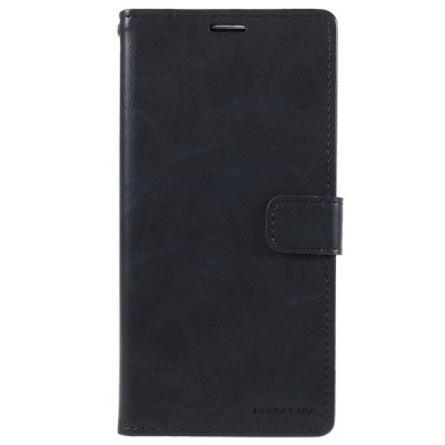 Mercury Blue Moon Apple iPhone 13 Pro atvērams melns ādas maciņš - maks | Vacins.lv