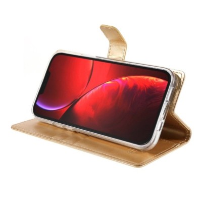 Mercury Blue Moon Apple iPhone 13 Pro atvērams zelta ādas maciņš - maks | Vacins.lv