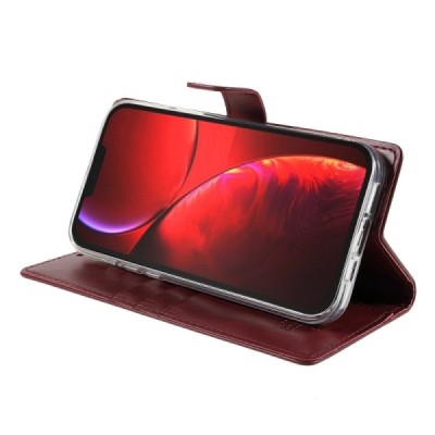 Mercury Blue Moon Apple iPhone 13 Pro atvērams bordo ādas maciņš - maks | Vacins.lv