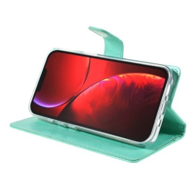 Mercury Blue Moon atverčiamas Apple iPhone 13 mėtinis odinis dėklas - piniginė | Priedai.lt