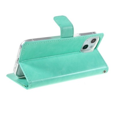 Mercury Blue Moon atverčiamas Apple iPhone 13 mėtinis odinis dėklas - piniginė | Priedai.lt