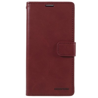 Mercury Blue Moon atverčiamas Apple iPhone 13 Mini bordo odinis dėklas - piniginė | Priedai.lt