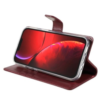 Mercury Blue Moon atverčiamas Apple iPhone 13 Mini bordo odinis dėklas - piniginė | Priedai.lt