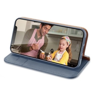 „Dux Ducis“ Hivo serijos Apple iPhone 13 Pro Max šviesiai mėlynas odinis atverčiamas dėklas | Priedai.lt