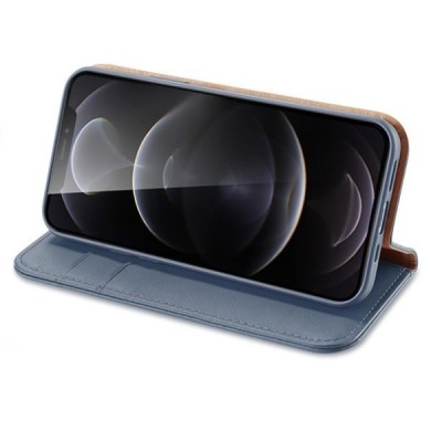 „Dux Ducis“ Hivo serijos Apple iPhone 13 Mini šviesiai mėlynas odinis atverčiamas dėklas | Priedai.lt