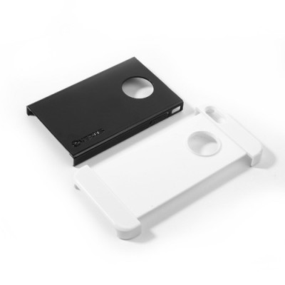 Juodas su baltomis „VERUS“ išskaidomas plastikinis Apple iPhone SE (5, 5s) dėklas / Priedai.lt