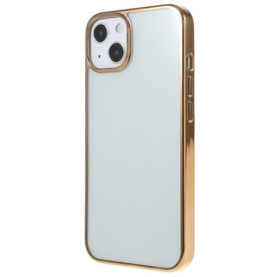 Apple iPhone 13 Mini „X-Level“ Glitter Case TPU silikoninis skaidrus permatomas plonas dėklas su auksiniu rėmeliu | Priedai.lt