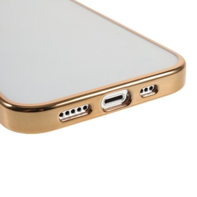 Apple iPhone 13 Mini „X-Level“ Glitter dzidrs (caurspīdīgs) silikona TPU apvalks (apmales zeltā krāsā) | Vacins.lv