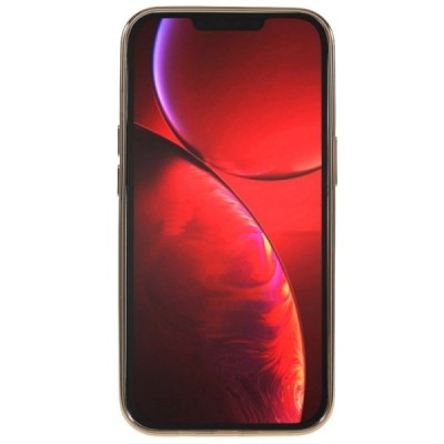 Apple iPhone 13 „X-Level“ Glitter Case TPU silikoninis skaidrus permatomas plonas dėklas su auksiniu rėmeliu | Priedai.lt