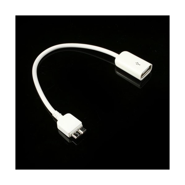 Micro USB 3.0 OTG laidas - baltas