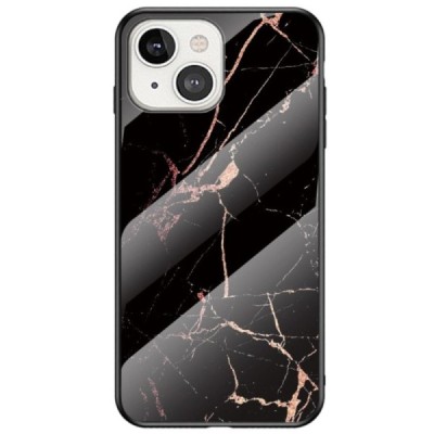 Apple iPhone 13 „Marble“ cieta silikona (TPU) melns / zelta apvalks | vacins.lv
