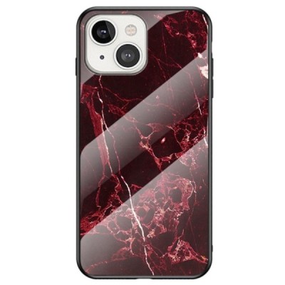 Apple iPhone 13 „Marble“ cieta silikona (TPU) melns / sarkans apvalks | vacins.lv