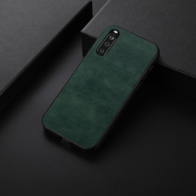 Sony Xperia 10 III „Deluxe Leather“ zaļš ādas apvalks | Vacins.lv