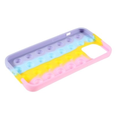 Apple iPhone 13 Pro Max „Popit“ Bubble minkšto silikono TPU rožinis dėklas - nugarėlė | Priedai.lt