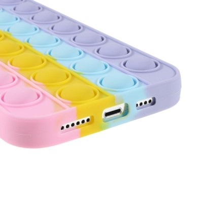Apple iPhone 13 (13 Pro) „Popit“ Bubble minkšto silikono TPU rožinis dėklas - nugarėlė | Priedai.lt