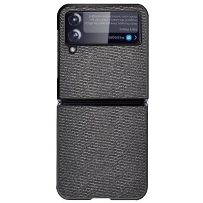 Samsung Galaxy Z Flip3 (F711) „Bi-Color“ Splicing melns ādas apvalks | Vacins.lv