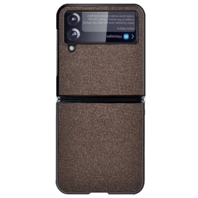 Samsung Galaxy Z Flip3 (F711) „Bi-Color“ Splicing brūns ādas apvalks | Vacins.lv