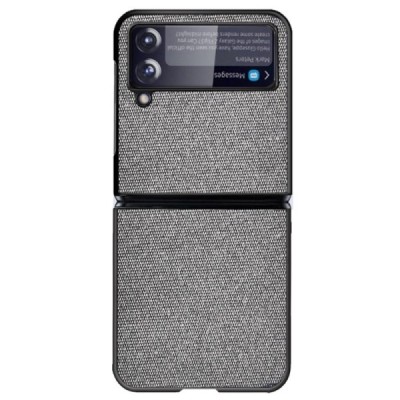 Samsung Galaxy Z Flip3 (F711) „Bi-Color“ Splicing pelēks ādas apvalks | Vacins.lv