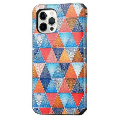 Apple iPhone 13 Pro Max „Caseneo“ Mandala atvēramais krāsains maciņš | Vacins.lv