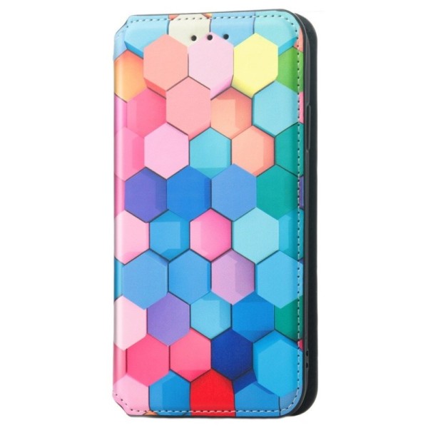 „Caseneo“ Honeycomb atvēramais maciņš - krasains (iPhone 13)