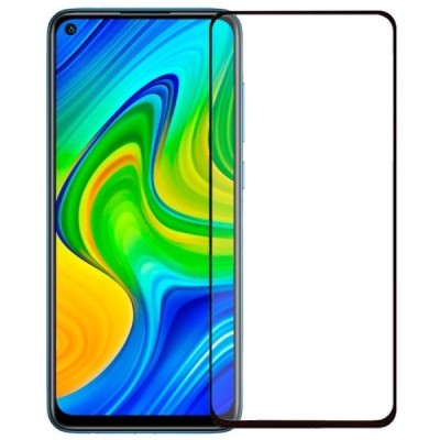 Xiaomi Redmi Note 9 „Rurihai“ Tempered Glass melns ekrāna aizsargstikls 2.5D | Vacins.lv