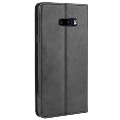 „Retro“ LG G8X ThinQ melns ādas maciņš | Vacins.lv