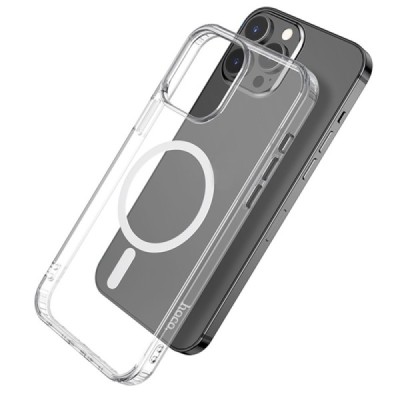 Hoco MagSafe Light Apple iPhone 13 Pro skaidrus silikoninis TPU dėklas | Priedai.lt