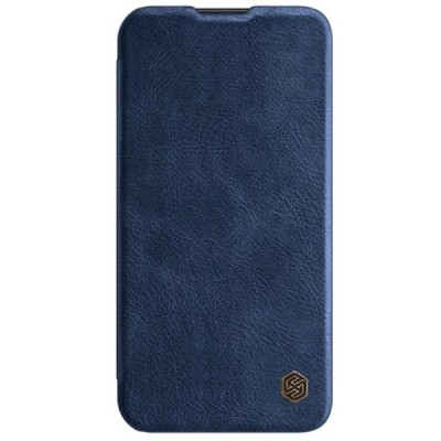 Greznais „Nillkin“ Qin Pro sērijas ādas atvērams zils Apple iPhone 13 Pro Max maciņš | Vacins.lv