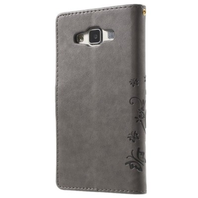 „Butterfly“ Samsung Galaxy A5 (A500F) pilkas odinis dėklas | Priedai.lt