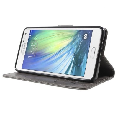 „Butterfly“ Samsung Galaxy A5 (A500F) pilkas odinis dėklas | Priedai.lt