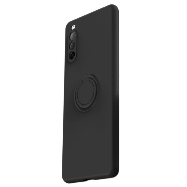 „Shell“ Kickstand cieta silikona (TPU) apvalks - melns (Xperia 10 III)
