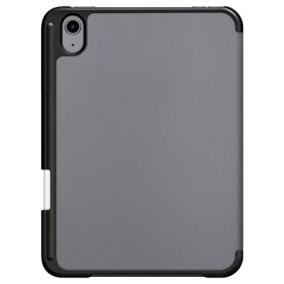 Apple iPad mini 6 2021 „Stylus“ atvēramais pelēks ādas maciņš | Vacins.lv