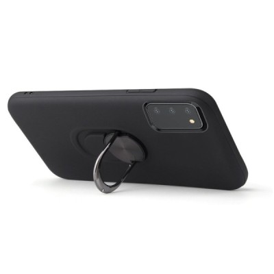 Samsung Galaxy A03s SM-A037G „Kickstand“ pastiprinātas aizsardzības melns apvalks | Vacins.lv