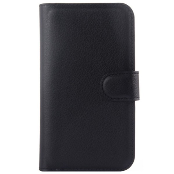 „Litchi“ atverčiamas dėklas - juodas (Galaxy Xcover 3)