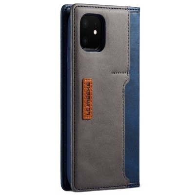 Apple iPhone 11 „Lc.Imeeke“ zils ādas atvērams maciņš | Vacins.lv