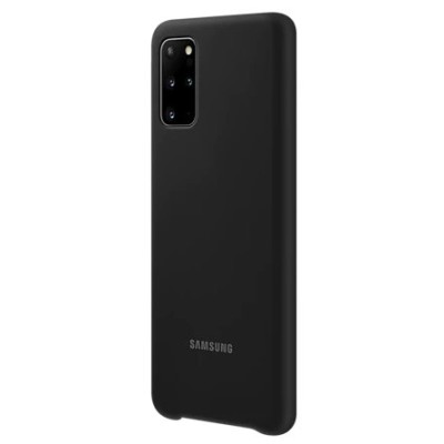 Samsung Galaxy S20+ (G985, G986) „Samsung“ Silicone Cover cieta silikona TPU melns apvalks | vacins.lv