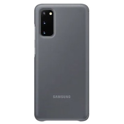 Samsung Galaxy S20 (G980) originalus Smart Clear View Cover (EF-ZG980CBEGEU) atverčiamas pilkas dėklas - knygutė | Priedai.lt