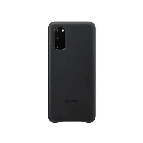 „Samsung“ Leather Cover dėklas - juodas (Galaxy S20)